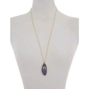 Olivia Welles Elongated Teardrop Pendant Necklace